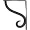 Ekena Millwork Ashford Single, Wrought Iron Bracket, (Single center brace), Antiqued Silv 1 1/2"W  x 7 1/2"D x 10"H BKTM01X07X10SASASV - alternate 8